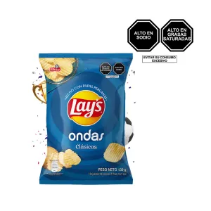 Papas Lay's Ondas Sal X 130 Gr