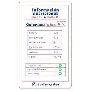 Parmigiana con pollo - Personal (400 gramos)