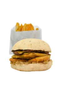 Burger Falafel Nasty + Papas