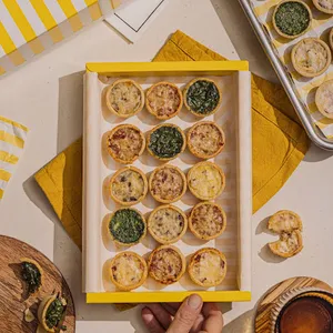 Arma tu caja de mini quiches 24 uni