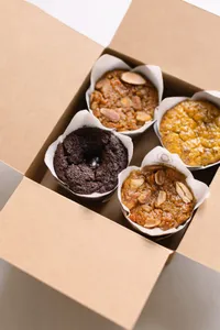 Caja 4 queques sin azúcar y sin lácteos