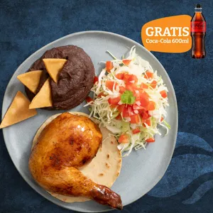 CUARTO DE POLLO + COCA-COLA GRATIS