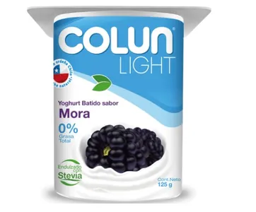 Yogurt Colun light Mora 125 g