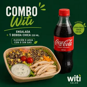 Menu Ensalada +1 Bebida Chica 220 Ml. Eleccion O Agua Con O Sin Gas