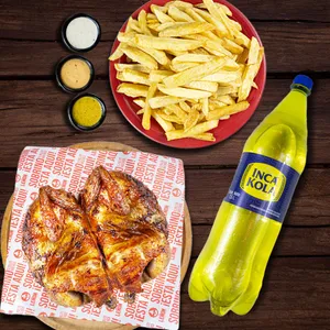 Pollo + Papas + Gaseosa 1.5L.