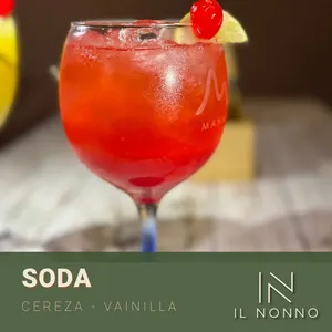 Soda de cereza vainilla