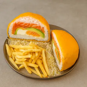 Sushi burger de salmón