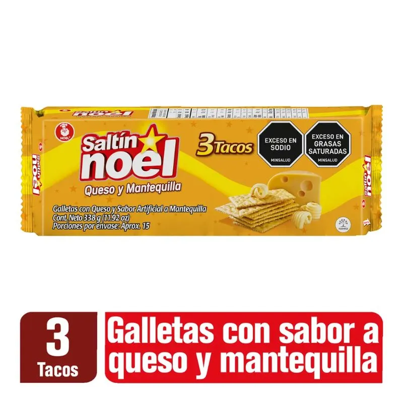 GALLETAS SALTIN NOEL QUESO Y MANTEQUILLA X 3 TACOS GALLETAS SALTIN NOEL QUESO Y MANTEQUILLA X 3 TACOS