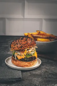 Veggie Burger con papas