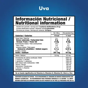 BEBIDA ENERGIZANTE POLVO SMART STACK UVA SMART NUTRITION  450GR POLVO