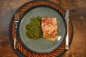 Merluza Cancato con Quinoa Verde
