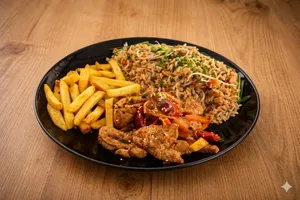 Combo cerdo BBQ Teriyaki + coca cola