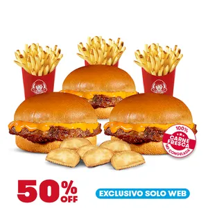 Trio Cheese Burger 50%