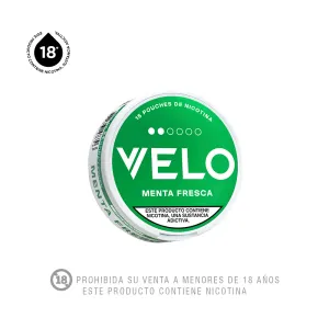 Velo Bolsas de Nicotina Menta Fresca 6 mg x 15 und
