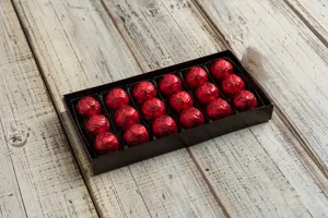 Caja bombon guinda al cognac