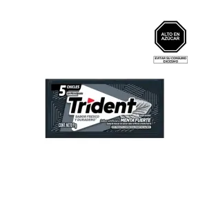 Chicle Trident 5S Menta Fuerte x 9 g