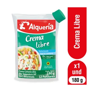 Crema libre alqueria deslactosada x 180 grs Crema libre alqueria deslactosada x 180 grs