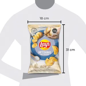 Papas Lays Artesanas Sal Marina 135g