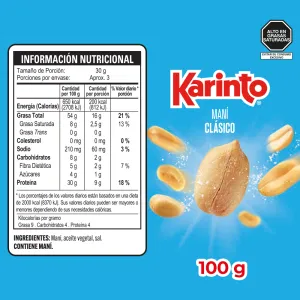 Maní Karinto Clásico Sal x 100 g