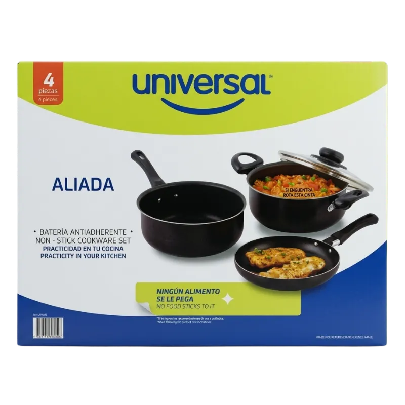 BATERIA COCINA ALIADA UNIVERSAL  X 4 PIEZAS