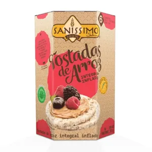 Tostadas de arroz sanissimo integral x 72 grs