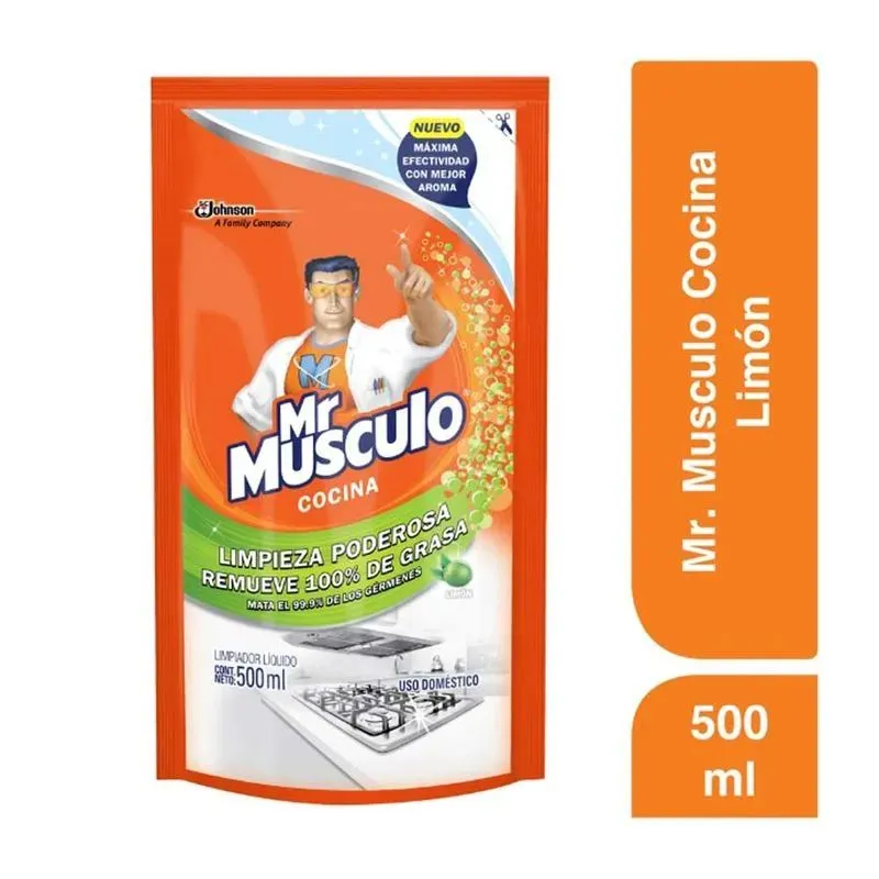 Desengrasante mr musculo cocina limon x 500 ml doypack Desengrasante mr musculo cocina limon x 500 ml doypack