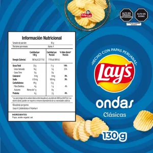 Papas Lay's Ondas Sal x 130 g