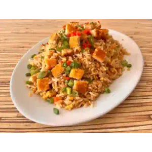 Chaufa Vegano con Pollo