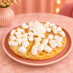 Waffle Leche Condensada Malvaviscos