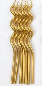 Velas Espiral Doradas
