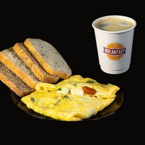 Omelette + panera + bebida a elección