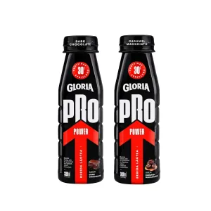 Pack (Bebida Lactea UHT Gloria Pro Power Dark Chocolate x 320 ml + Bebida Lactea UHT Gloria Pro Power Caramel Macchiato x 320 ml)