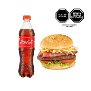 Pack (1 Hamburguesa Parrillera + 1 Coca Cola 500Ml)