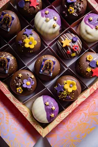 Caja de Besos de Moza del Mes Morado (16 unidades)