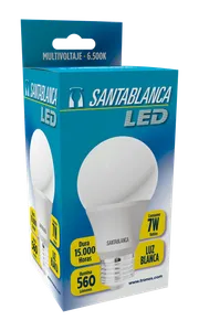 Bombillo led santablanca 7w luz blanca x 1 un