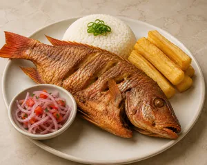 Pescado frito de Pargo