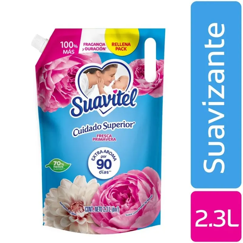 SUAVIZANTE SUAVITEL CUIDADO SUPERIOR FRESCA PRIMAVERA 2300ML DOYPACK SUAVIZANTE SUAVITEL CUIDADO SUPERIOR FRESCA PRIMAVERA 2300ML DOYPACK