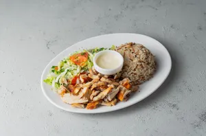 Plato árabe pernil + arroz