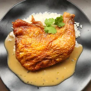Pollo al horno con arroz