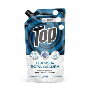 DETERGENTE LIQUIDO TOP JEANS Y ROPA OSCURA 900ML CUIDADO ESPECIAL