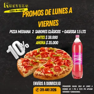Promo Pizza Mediana + 1.5 Lits