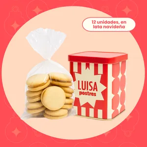 Alfajores con Arequipe en Lata Navideña
