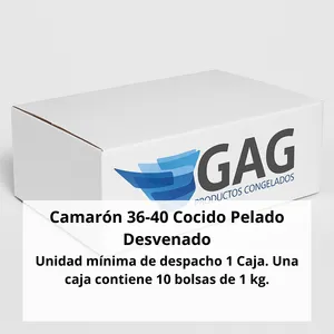 CAMARON 36-40 COCIDO PELADO Y DESVENADO
