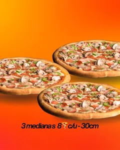 ⭐3x2 Pizzas Medianas -Envío Gratis
