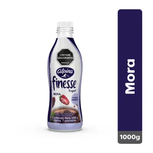 Yogurt finesse alpina mora x 1000 grs botella Yogurt finesse alpina mora x 1000 grs botella