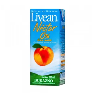 Caja de Jugo durazno Livean