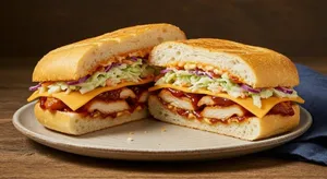 Sandwich de Pollo Cremoso  BBQ