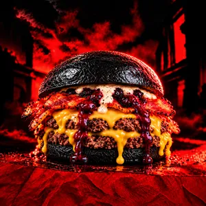 Dark smash burger
