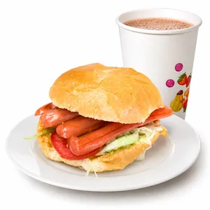 Hot dog+queso+jugo