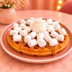 Waffle Manjar Malvaviscos